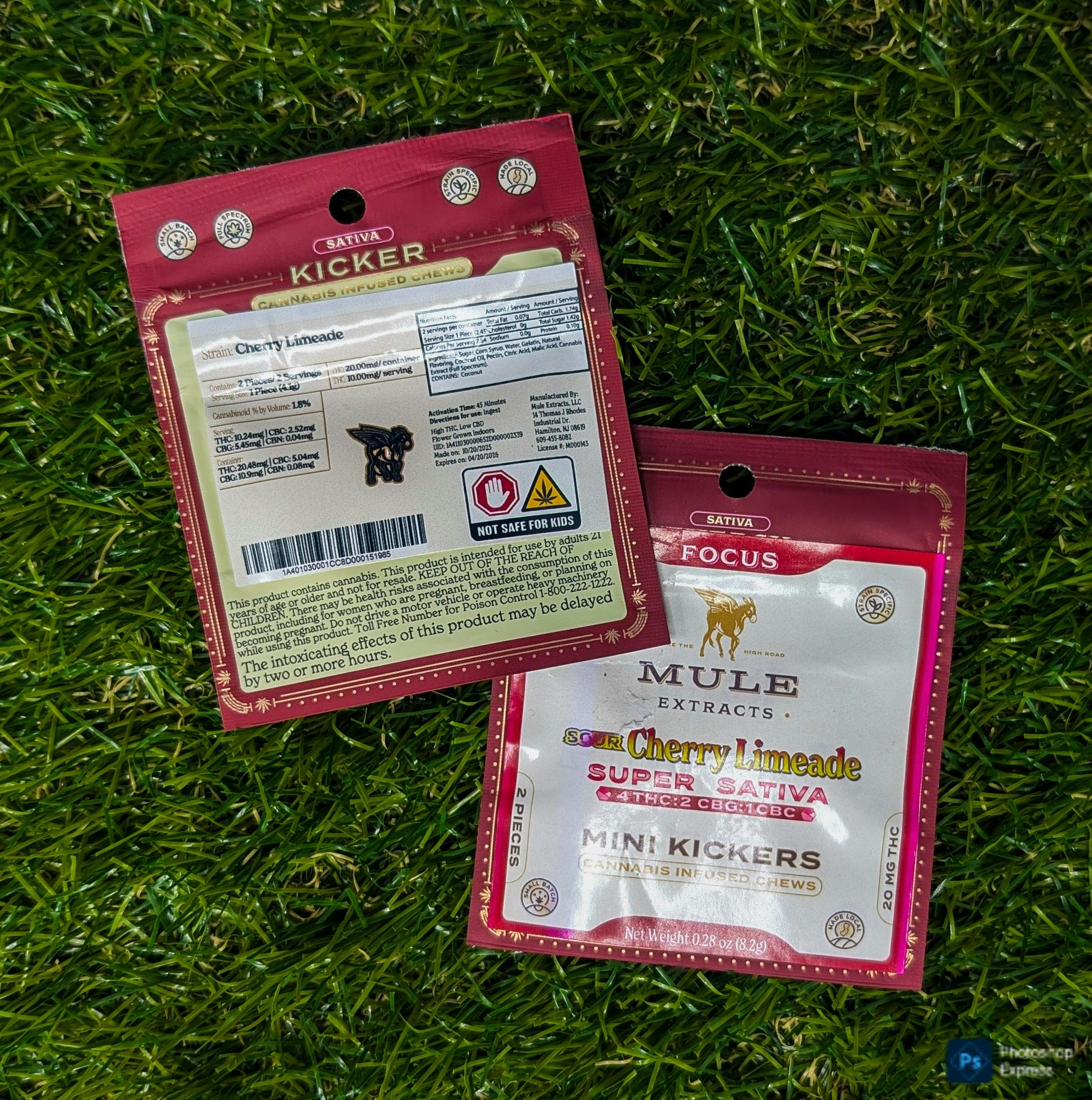 EDIBLE | SOUR CHERRY LIMEADE MINI KICKERS 4:2:1 THC:CBG:CBC 2PK | 20MG - 20 Mg