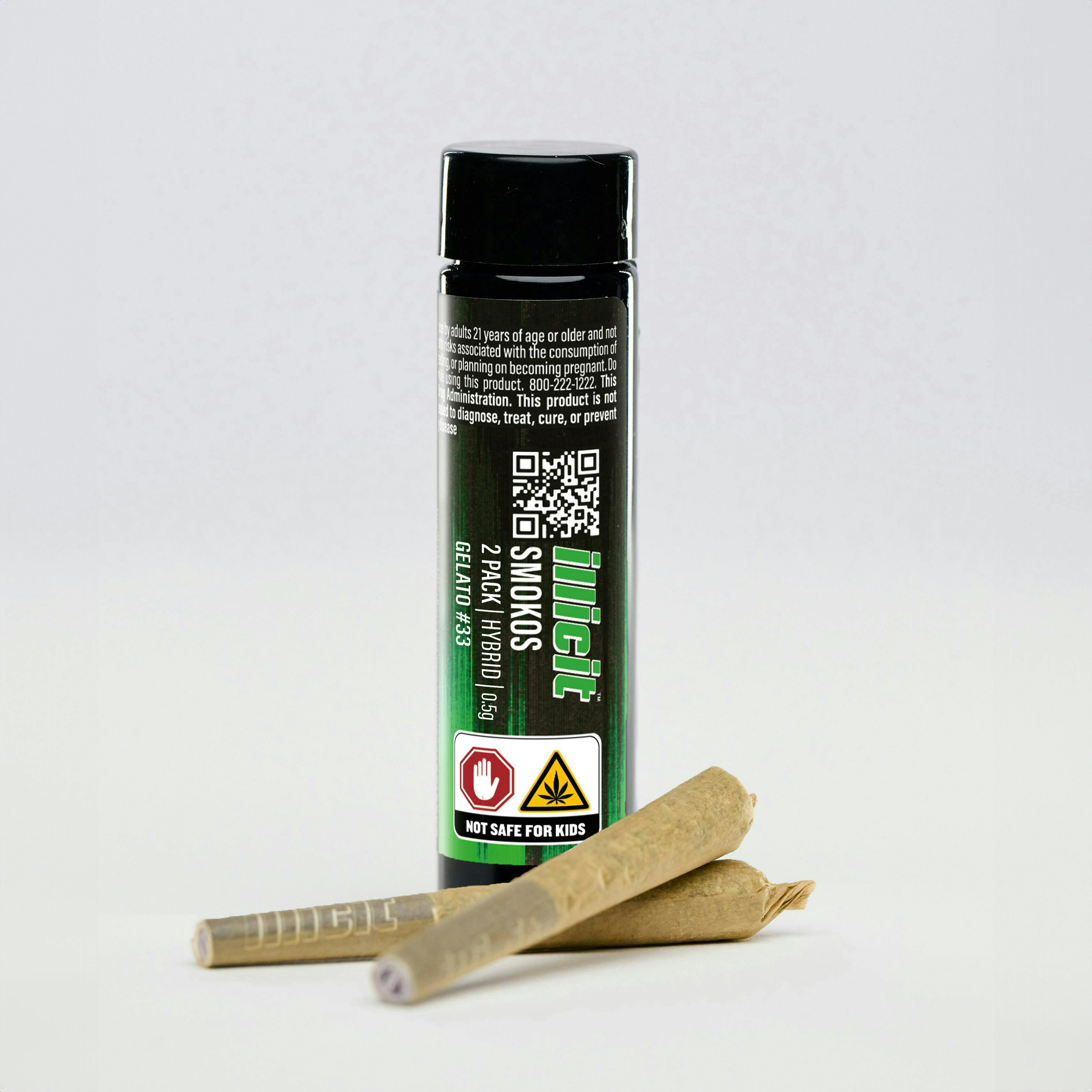 gelato café  LAB CLIP 2冊 GELATO #33 .5G PRE-ROLL 2 PACK - 1g | Pre Rolls | ILLICIT