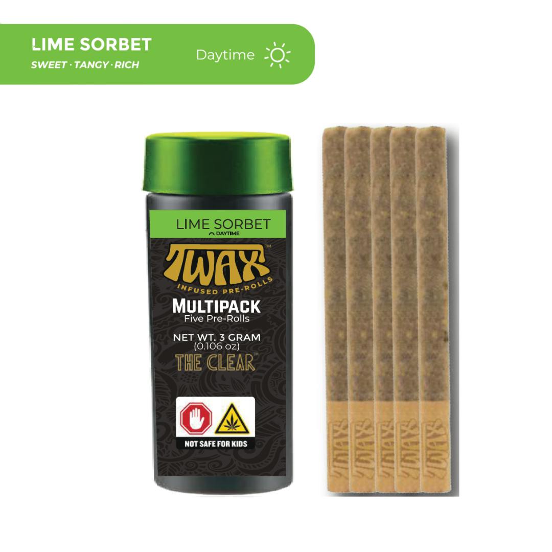 TWAX | LIME SORBET | 3G/5PK INFUSED PREROLL