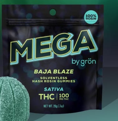 GRON MEGA | BAJA BLAZE | 100MG/1PC ROSIN SOFT CHEWS