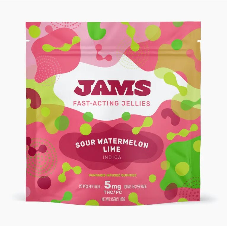 JAMS FAST ACTING | SOUR WATERMELON LIME | 100MG/20PK