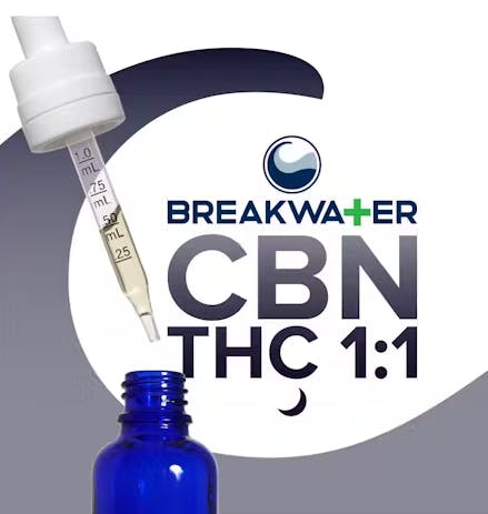 Breakwater MCT Tincture: 1:1 CBN:THC (100mg)