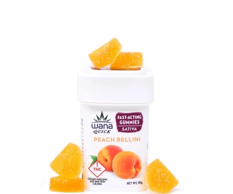 WANA | FAST ACTING | PEACH BELLINI | 10PK/100MG SOFT CHEWS