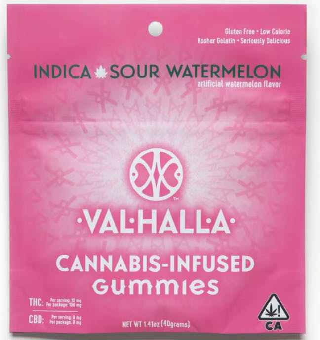VALHALLA | SOUR WATERMELON | SOFT LOZENGES 100MG/10PK