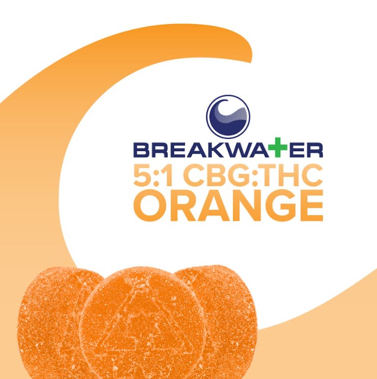 BREAKWATER | 5:1 CBG:THC ORANGE | 100MG/10PK SOFT CHEWS