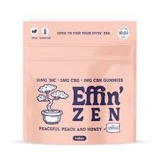 EFFIN' | ZEN | PEACEFUL PEACH 10:5:1 THC:CBG:CBN | 100MG/10PK SOFT CHEWS