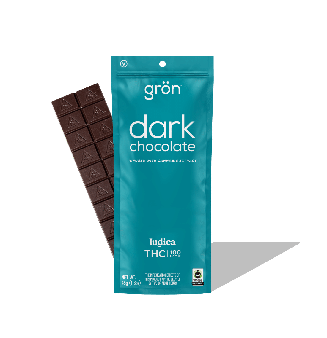 GRON | DARK CHOCOLATE INDICA THC | 100MG/20PK