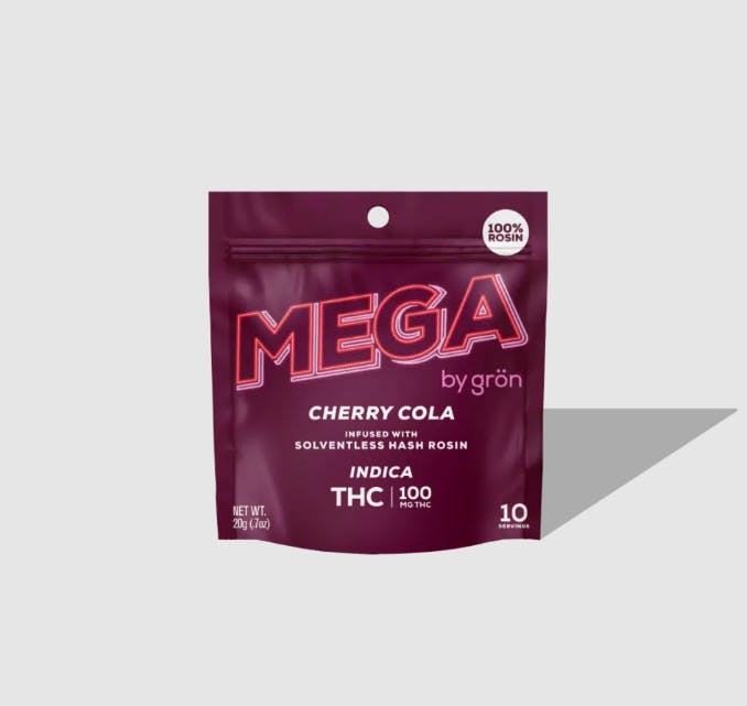 GRON MEGA | CHERRY COLA | 100MG/2PK ROSIN SOFT CHEWS