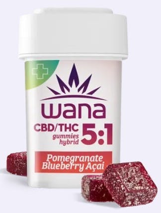 WANA CLASSICS | POMEGRANATE BLUEBERRY 5:1 | 20PK/100MG | SOFT CHEWS