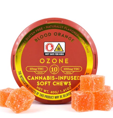 OZONE | BLOOD ORANGE | 100MG/10PK SOFT CHEWS
