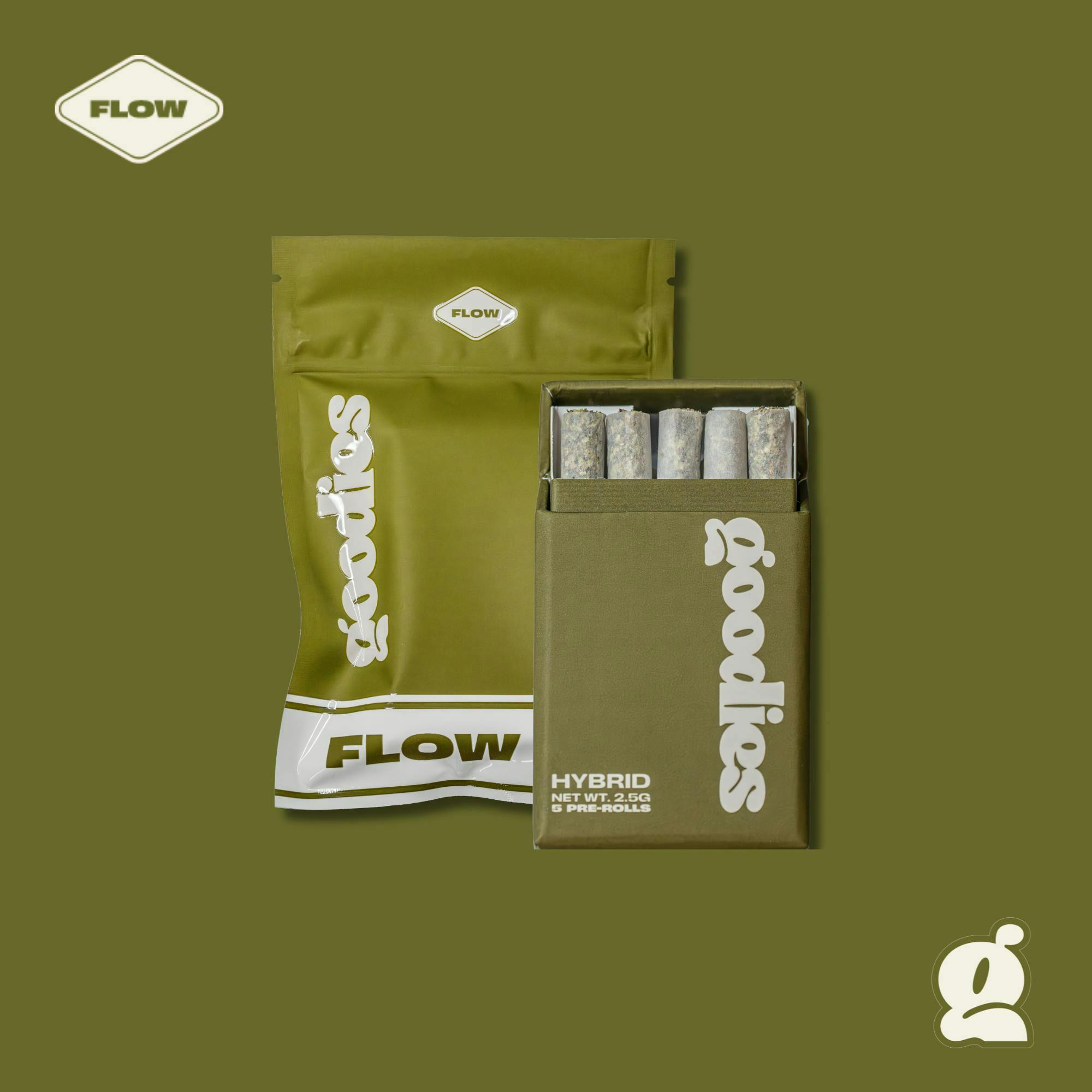 GOODIES | FLOW| 2.5G/5PK PRE-ROLLS - 2.5 G - 5 Pack