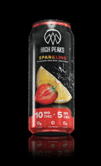 High Peaks - Strawberry Lemonade "Sparkling" - Beverage - 10mg THC : 5mg CBD - 100mg