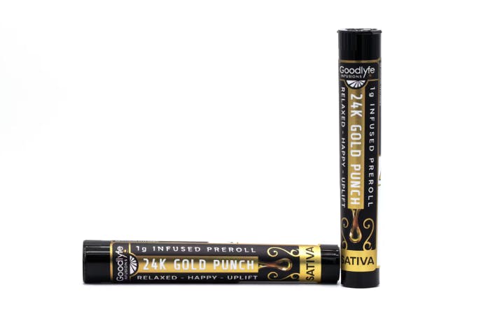 Goodlyfe | 24K Gold Punch | Infused Preroll | 1g