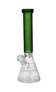 Eg Glass - Square Beaker - Bong - Green - 15"