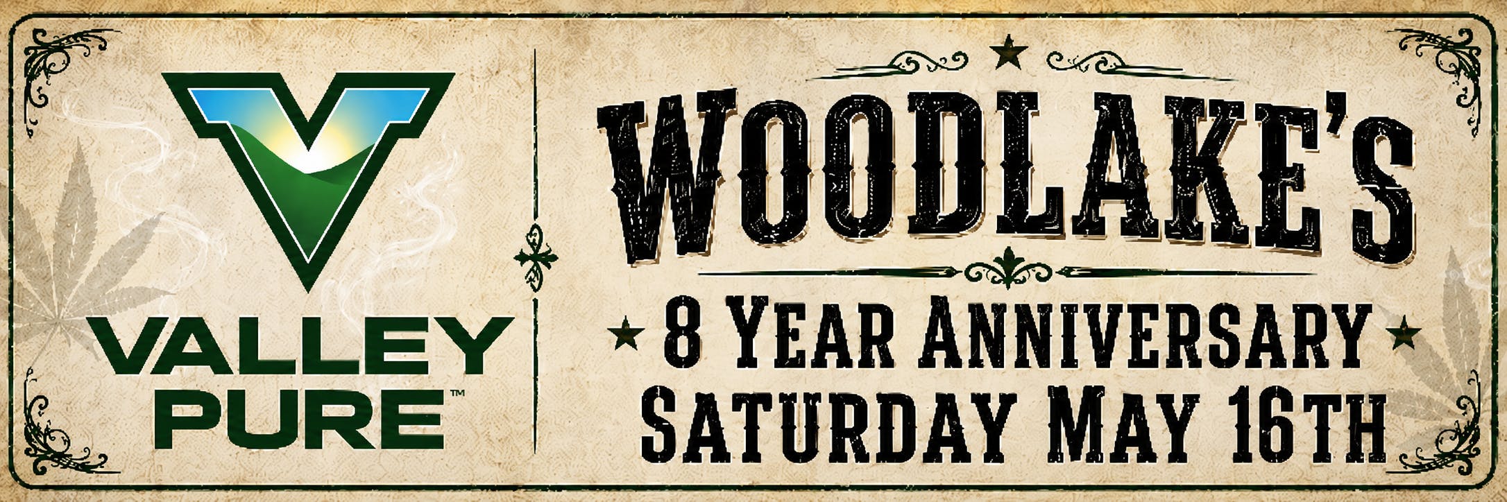 Woodlake's Anniversary Banner