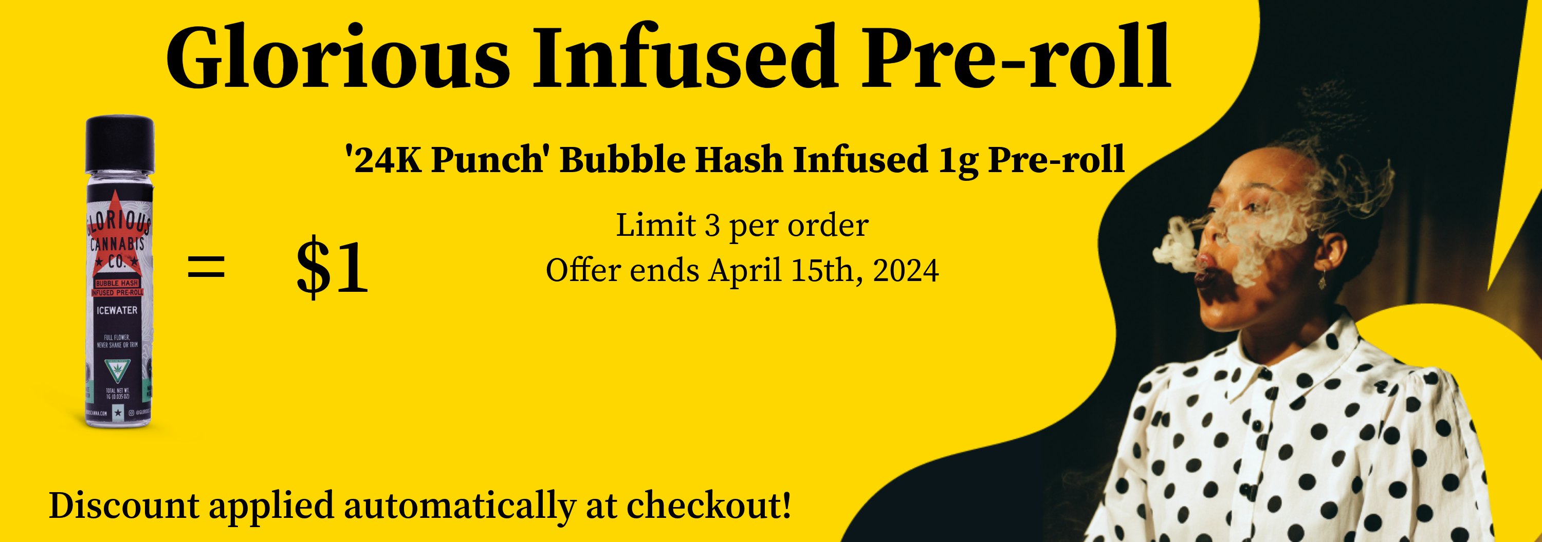 Glorious Bubble Hash Infused Prerolls Limit 5