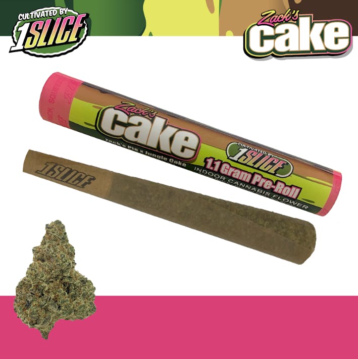 1Slice | Zack’s Cake | Pre-Roll | IndHyb | 1.1g
