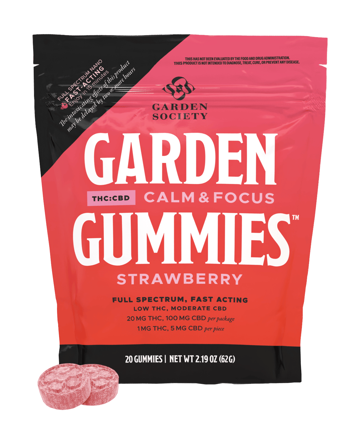 Strawberry (H) 1:5 THC:CBD | 100mg/20pk