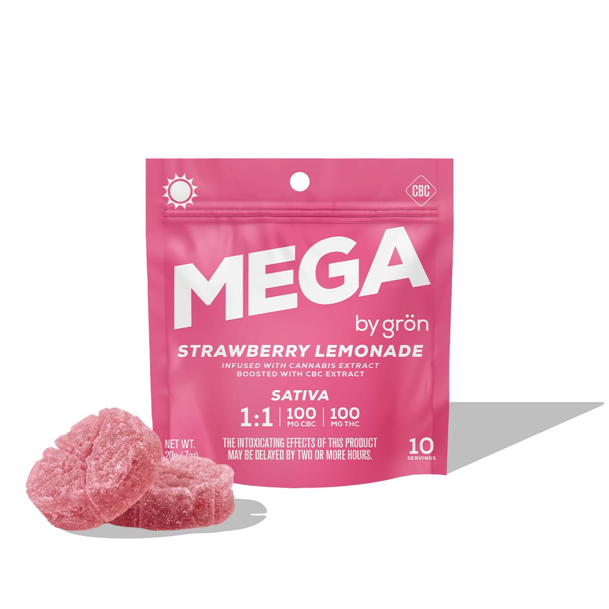 MEGA Pearl | Strawberry Lemonade (S) 1:1 THC:CBC | 100mg