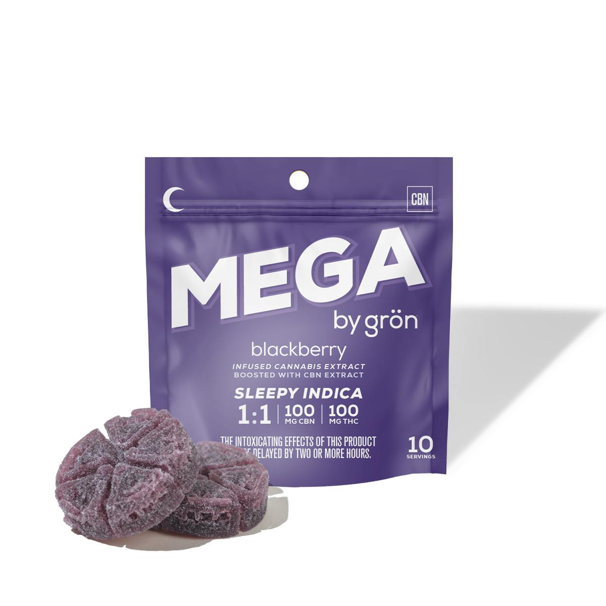 MEGA Pearl | Blackberry (I) 1:1 THC:CBN | 100mg