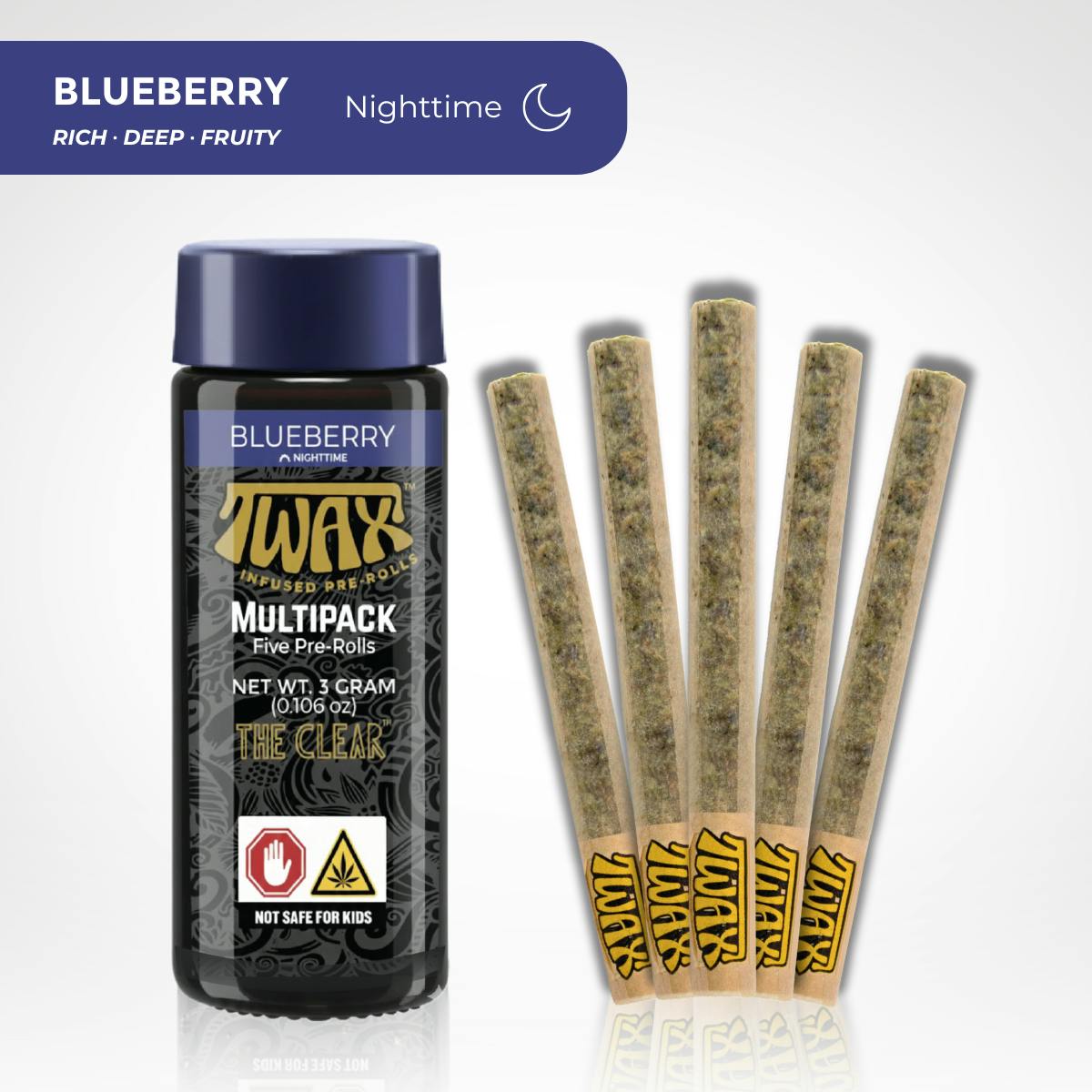 Blueberry (I) | 0.6g (5pk) 3.0g Infused Pre-rolls