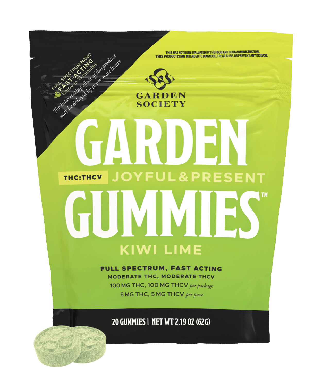 Kiwi Lime (H) 1:1 THC:THCV | 100mg/20pk