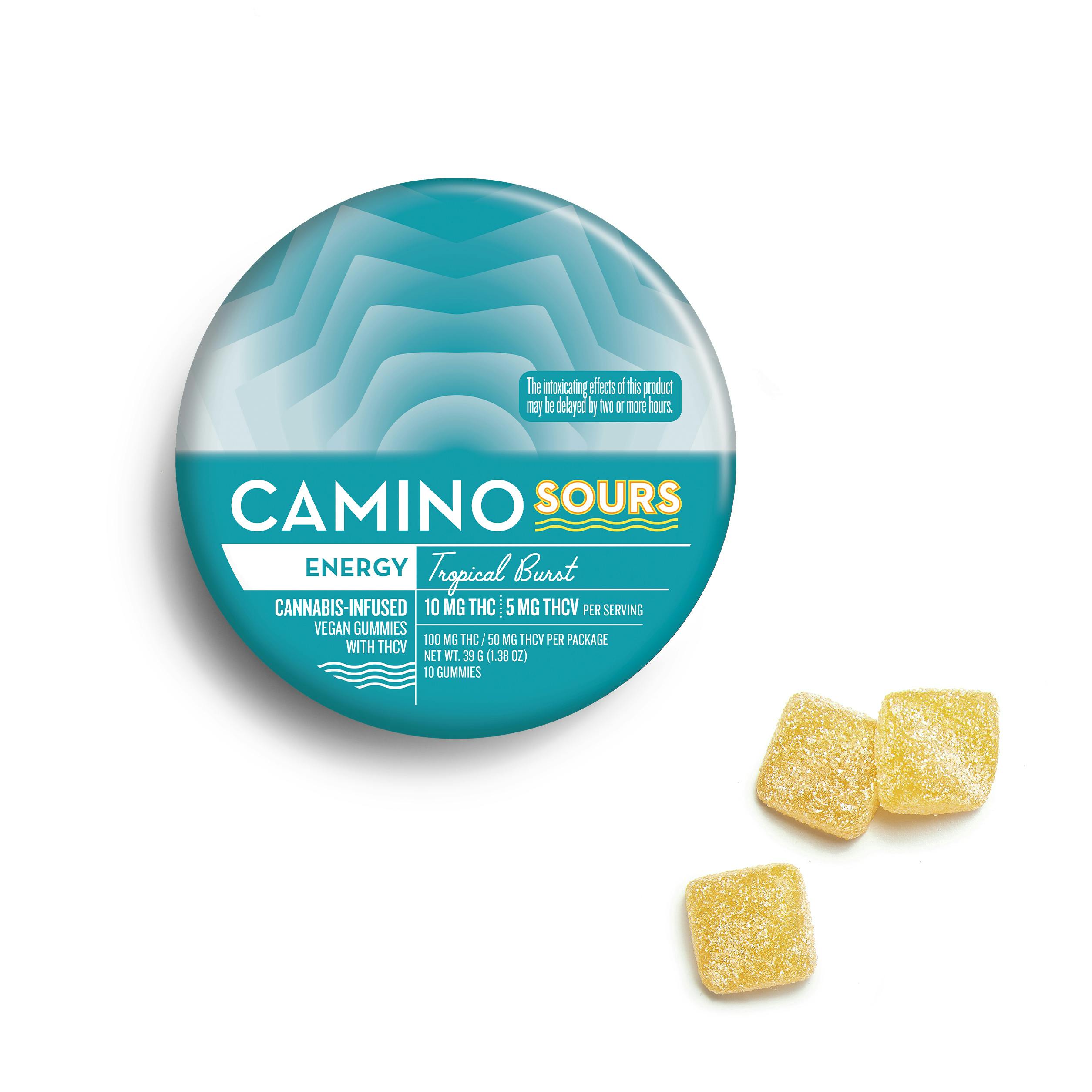 Camino Sours | Energy: Tropical Burst  2:1 THC:THCV | 100mg/10pk