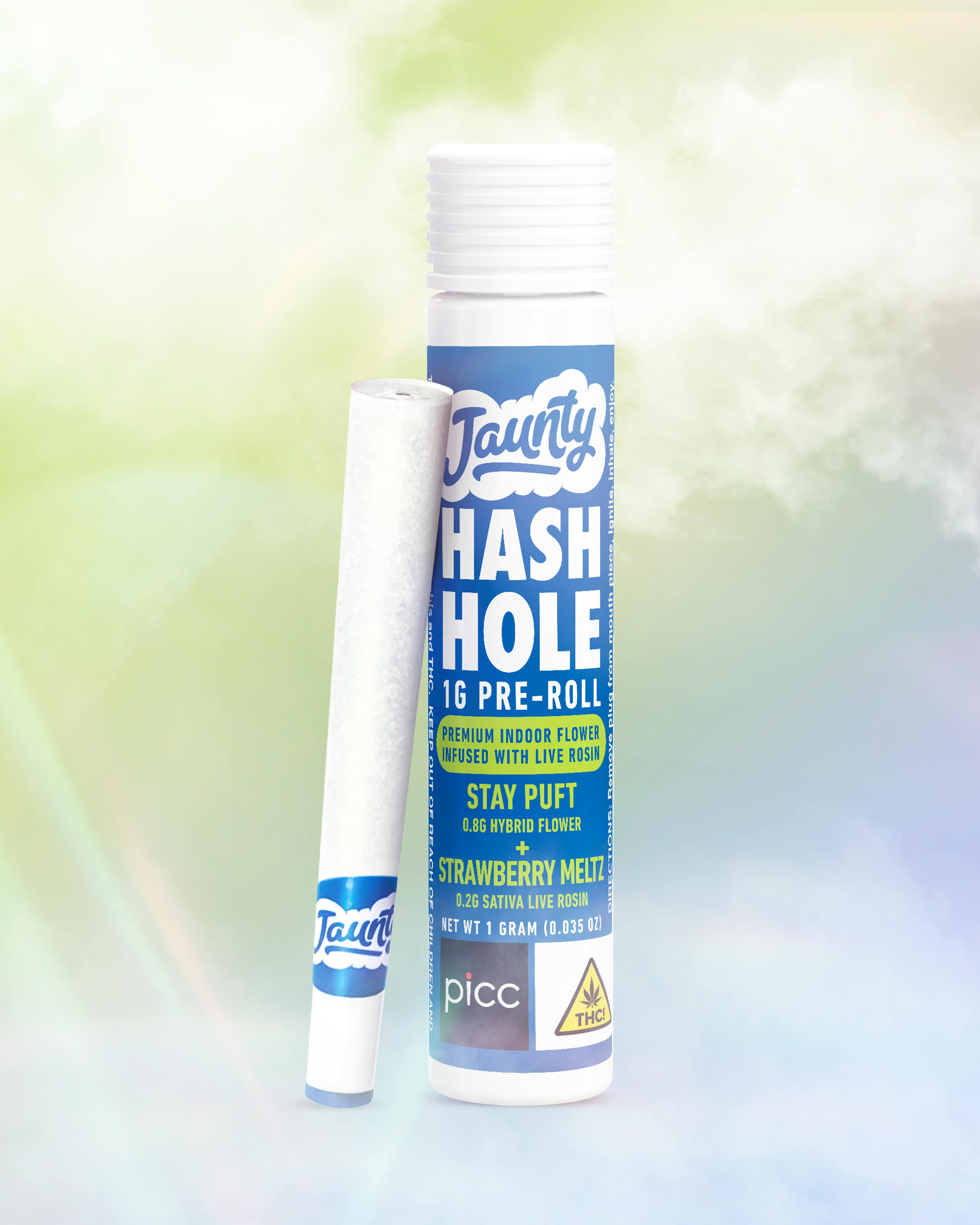 Jaunty | Stay Puft x Strawberry Meltz | Rosin Infused Preroll | SatHyb | 1g