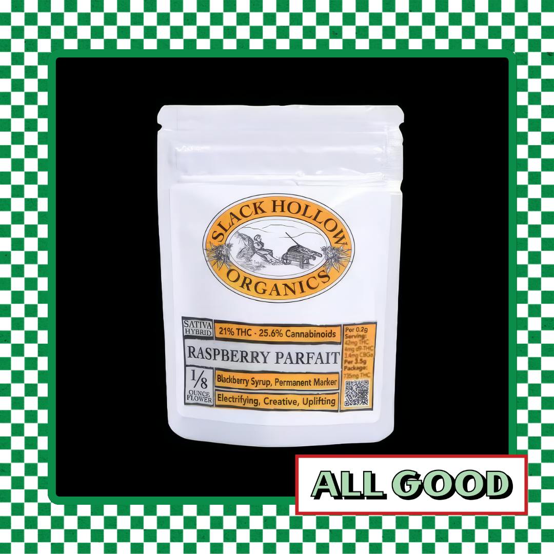 Slack Hollow | Raspberry Parfait | Flower | SatHyb | 3.5g