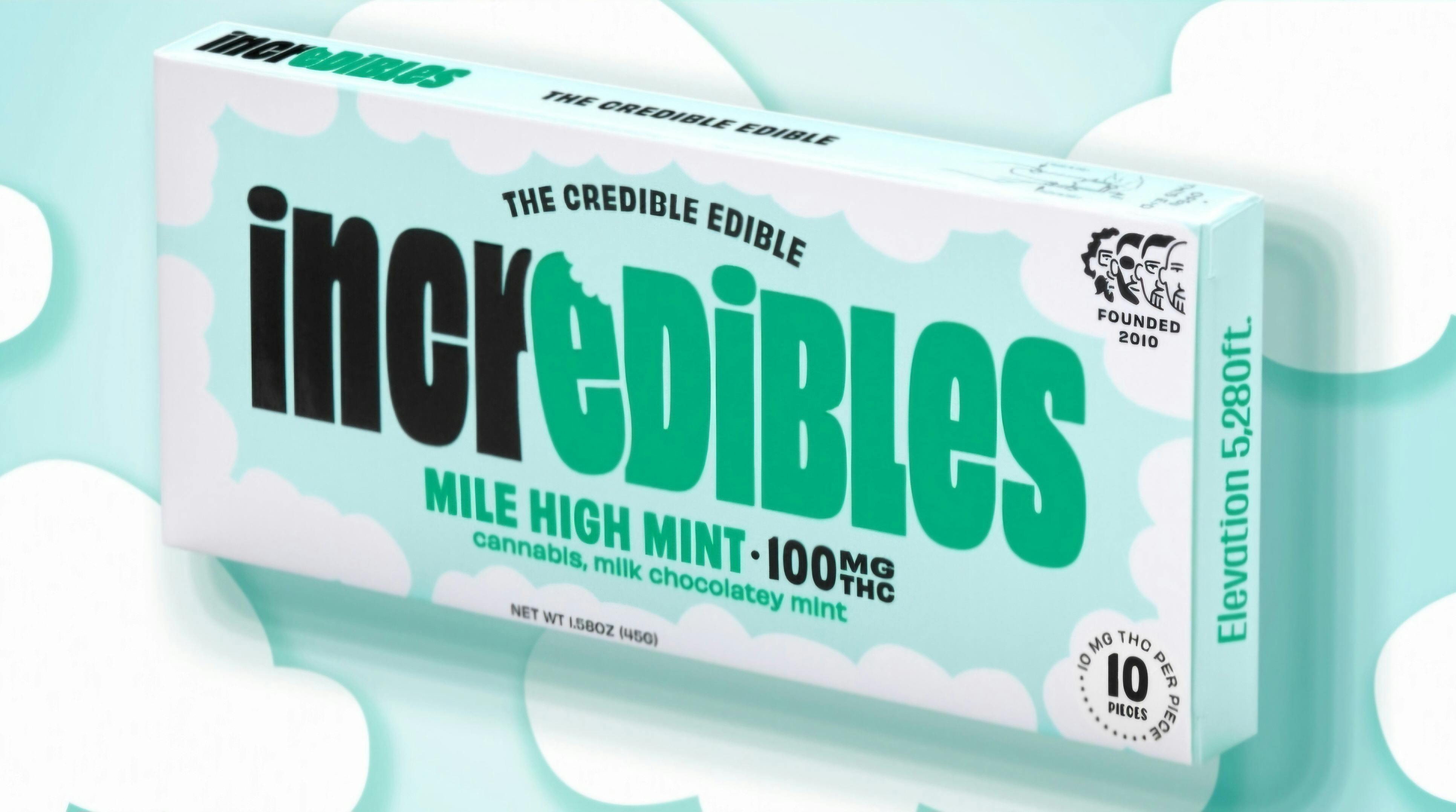 MILE HIGH MINT CHOCOLATE BAR | 100MG | 10pk