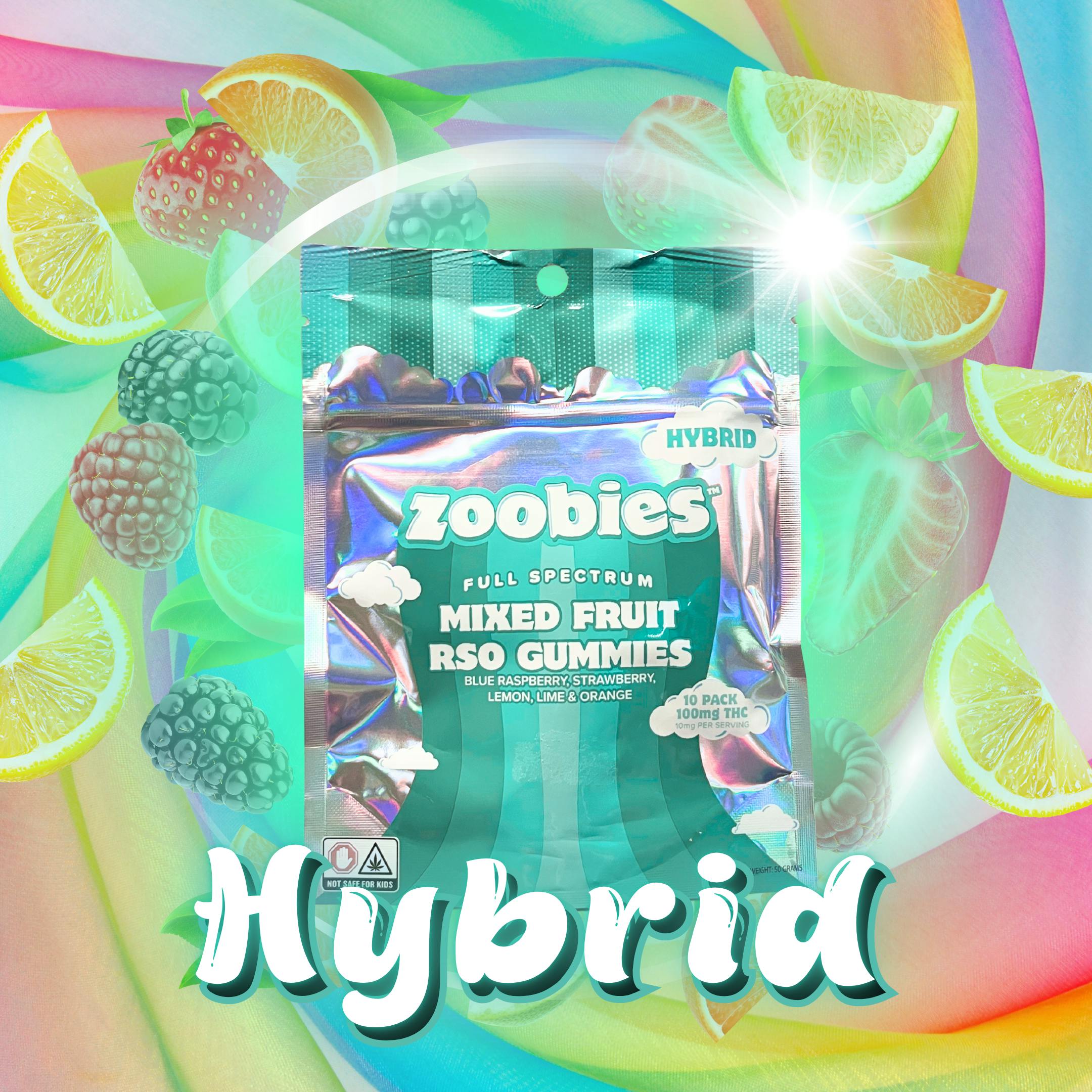 MIXED FRUIT RSO GUMMIES | HYBRID | 10PK
