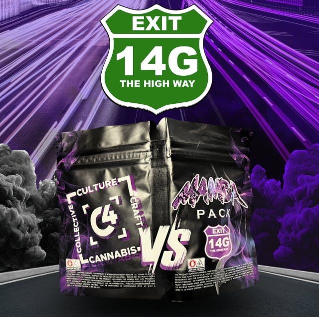 VERSUS PACK | EXIT 14G VS C4| MERGING LANE 3.5G | HASHY SHADOW FRUIT INFUSED 3.5G