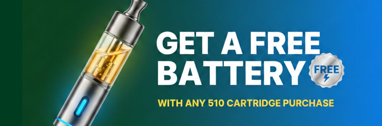 Buy any 510-thread cartridge and get a Premium 510 Battery for FREE.