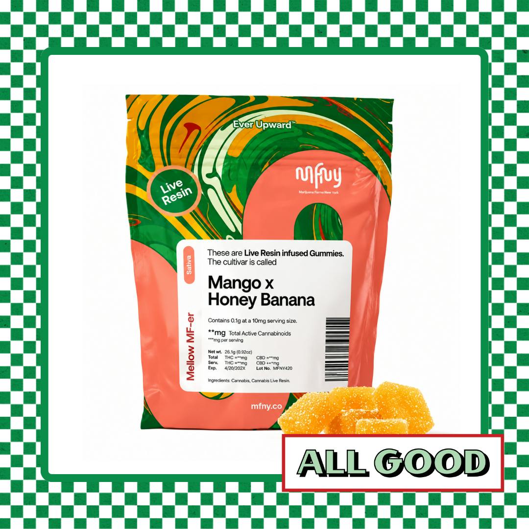 MFNY | Mango x Honey Banana Live Resin Gummies | Resin Gummies | 100mg