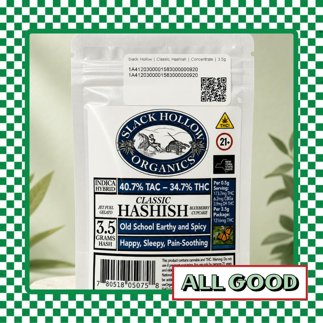 Slack Hollow | Classic Hashish | Concentrate | Indica | 3.5g