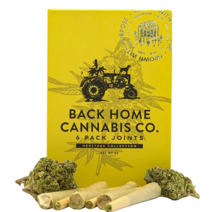 Back Home Cannabis | Maui Wowie | 6 pack Prerolls | Sativa | 3g