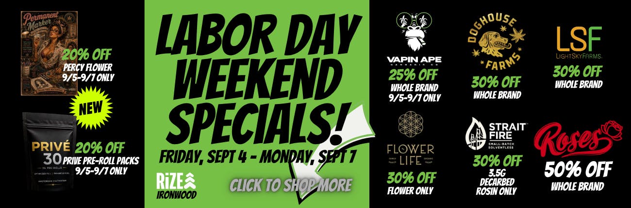 IRW Labor Day Deals thru Sept 7