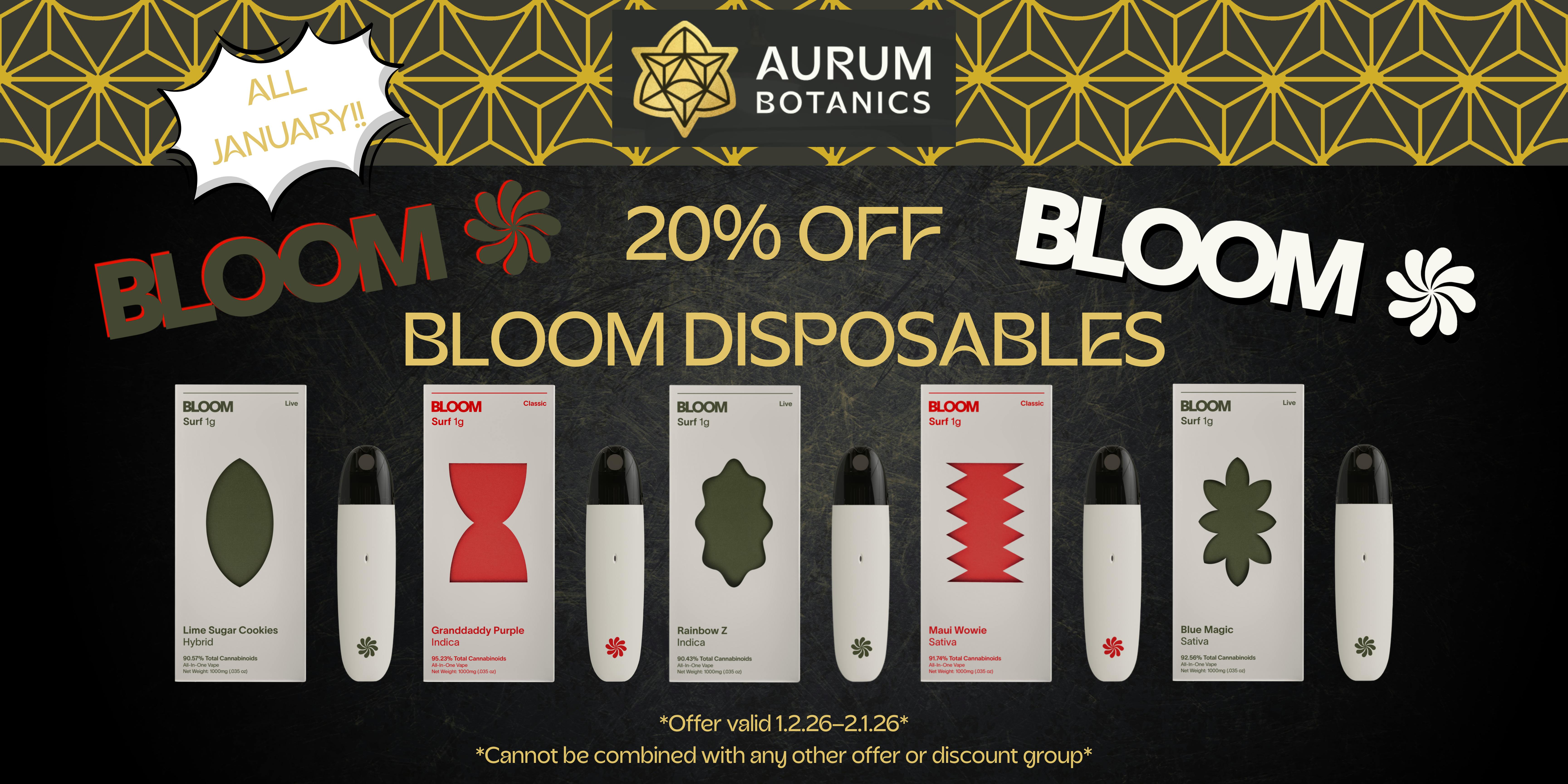 20% Off Bloom Jan 26