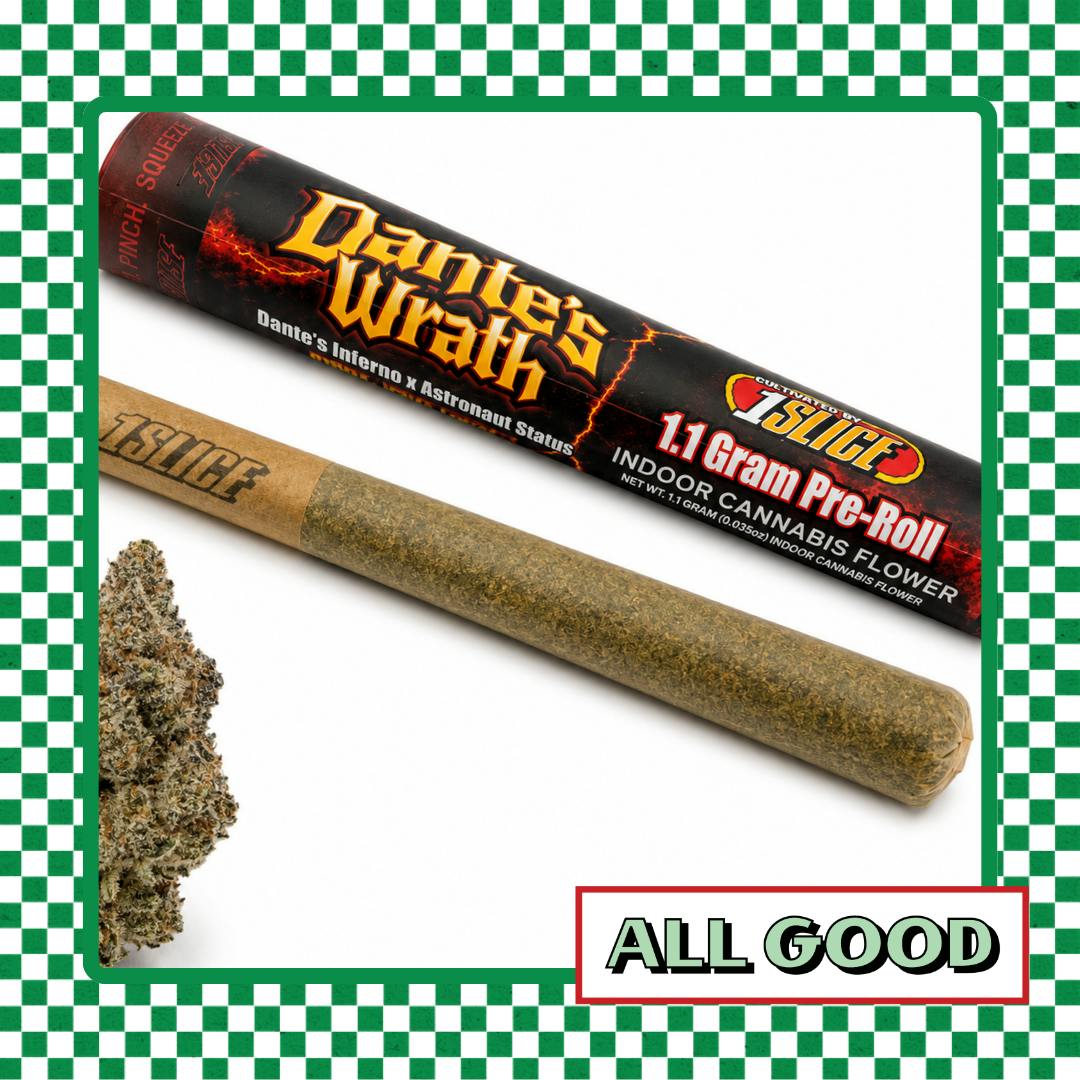 1Slice | Dante’s Wrath | Pre-Roll | IndHyb | 1.1g