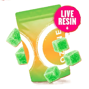 Guava Kiwi | Live Resin | 10 pack - 100mg | Edibles | Ozone | Blue