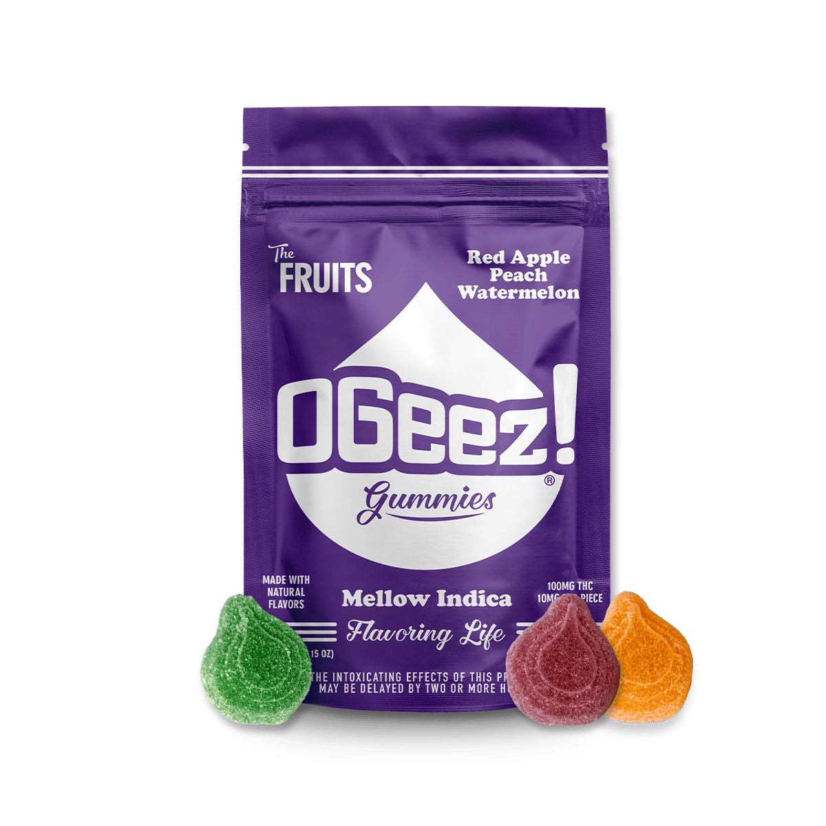 FRUITS　no95-98 Mellow Indica Fruits | 10 pack - 100mg | Edibles | OGeez! | Blue