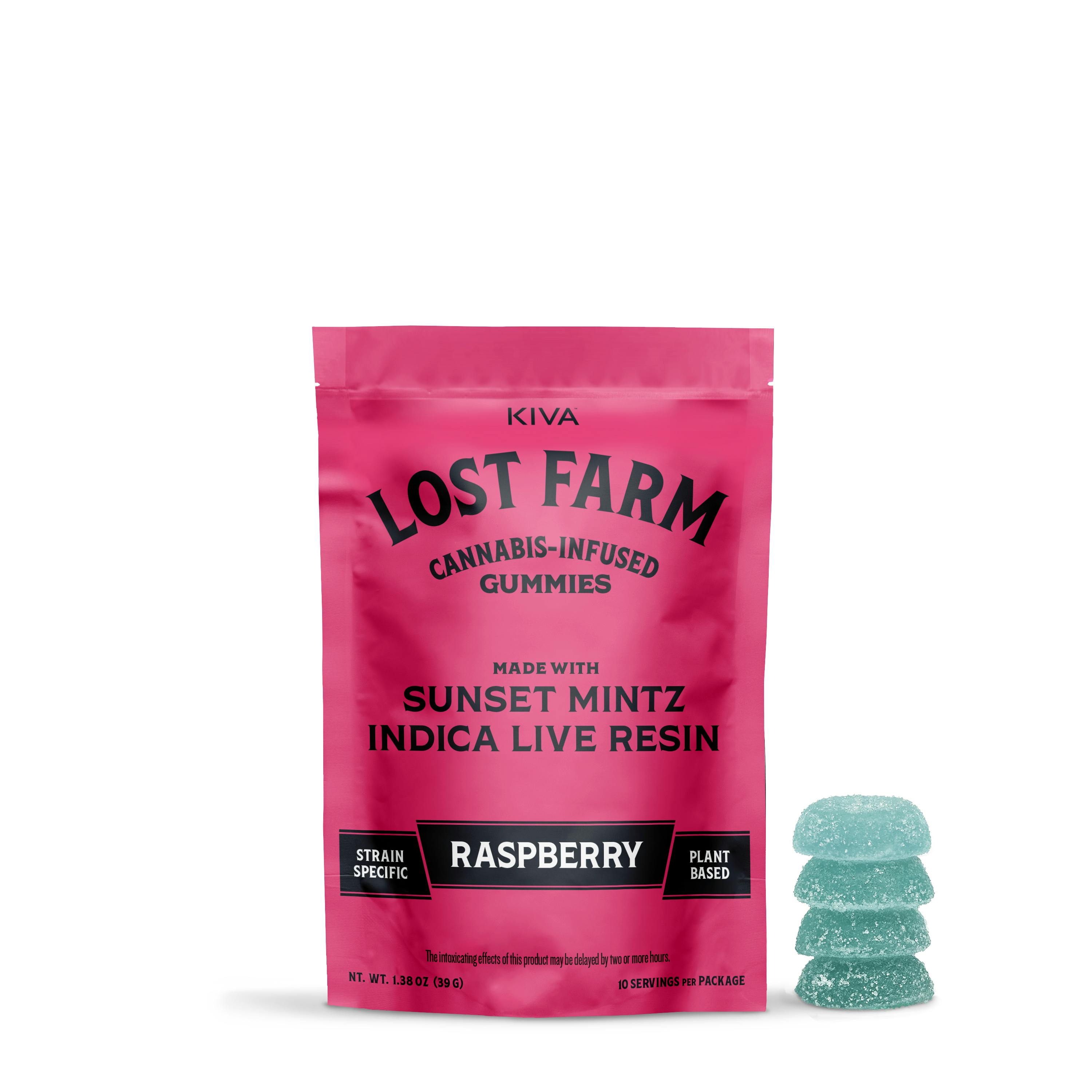 Raspberry x Sunset Mintz | Live Resin | 10 pack - 100mg | Edibles