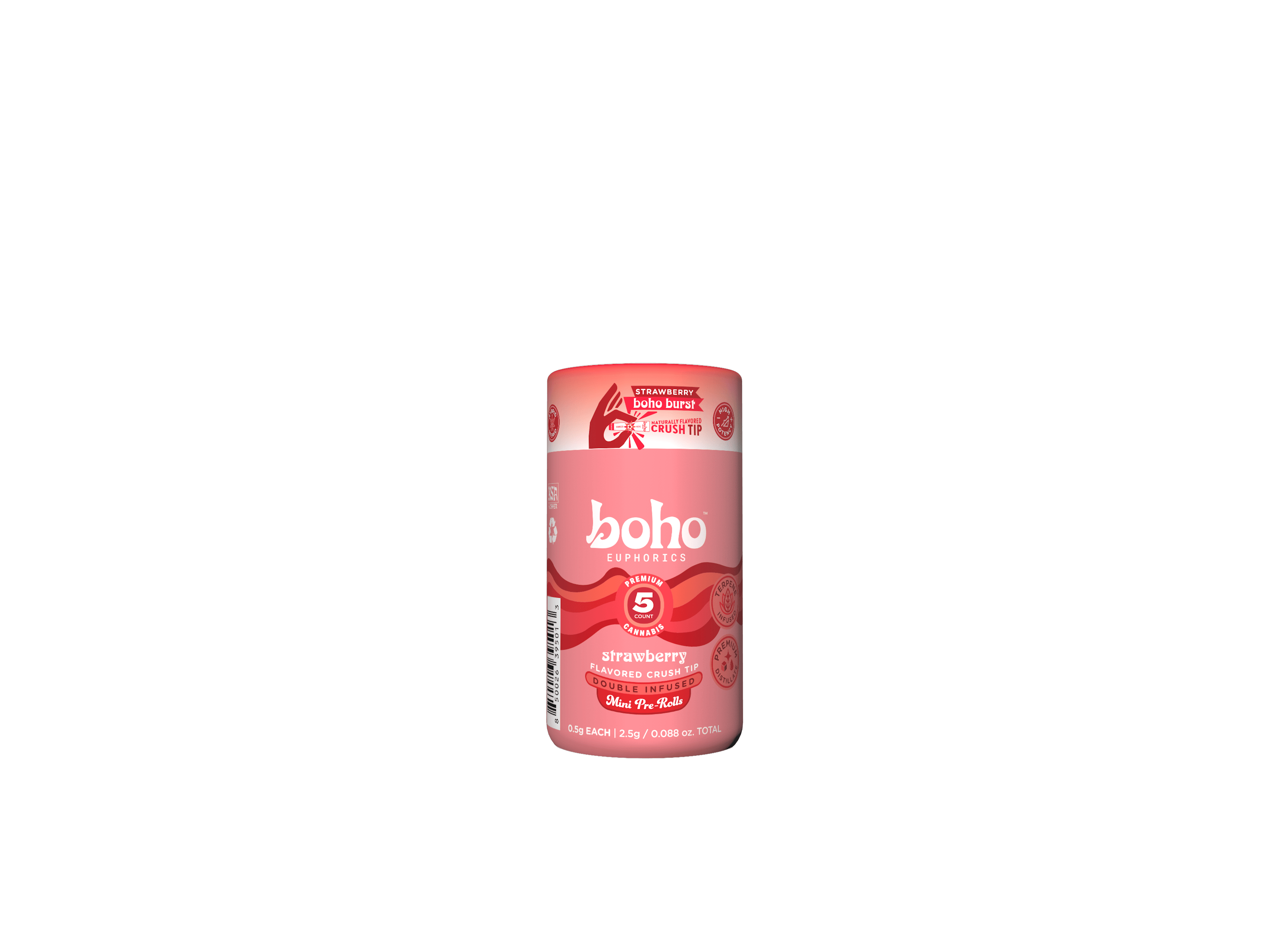 Strawberry [Infused] Pre-Rolls | 5 pack