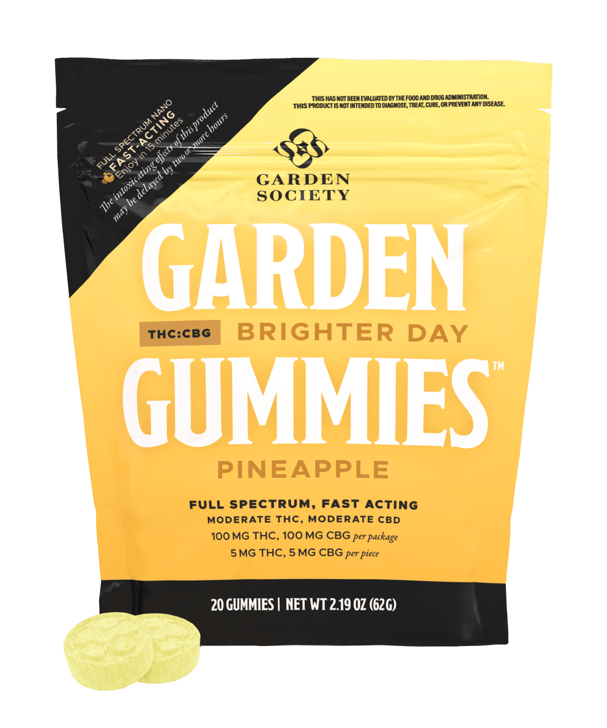 Pineapple Gummies | [1]THC:[1]CBG | 20 pack