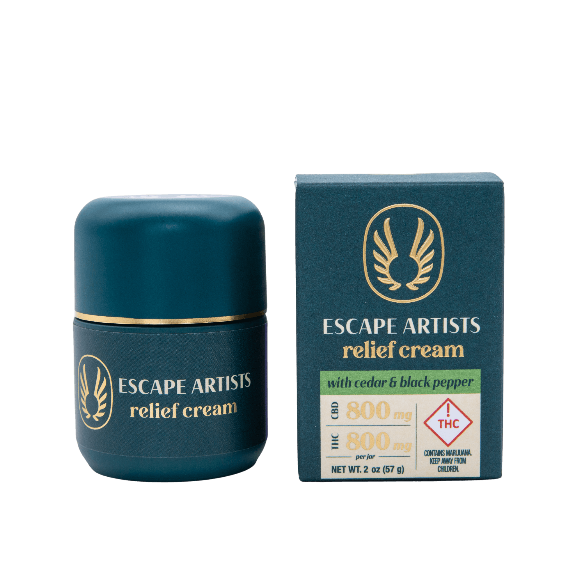 Cedar & Black Pepper | [2]CBD:[1]CBG:[2]THC Relief Cream | 2oz