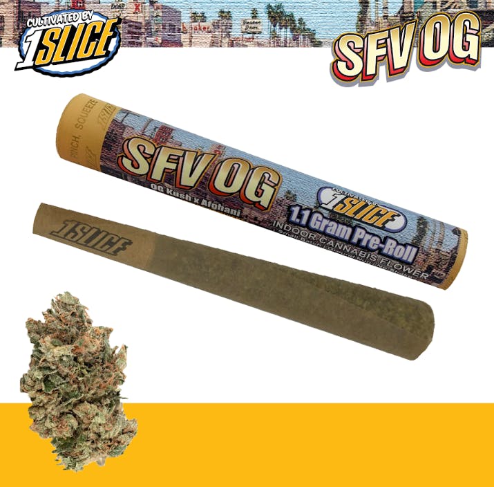 1Slice | SFV OG | Pre-Roll | IndHyb | 1.1g