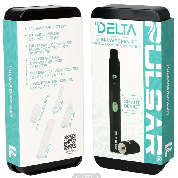 Pulsar | 510 Delta | 3-in-1 Vape Pen Kit | Cart/Wax/Herb