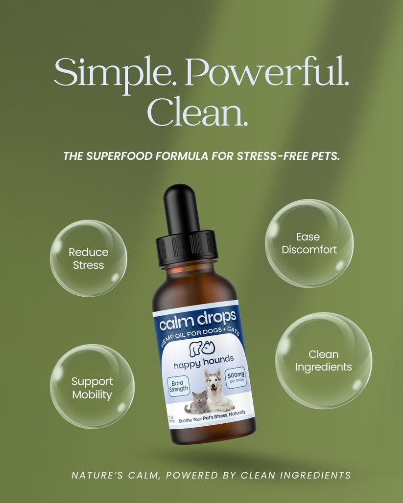 Happy Hounds | CBD Pet Tincture | Calm | 500mg