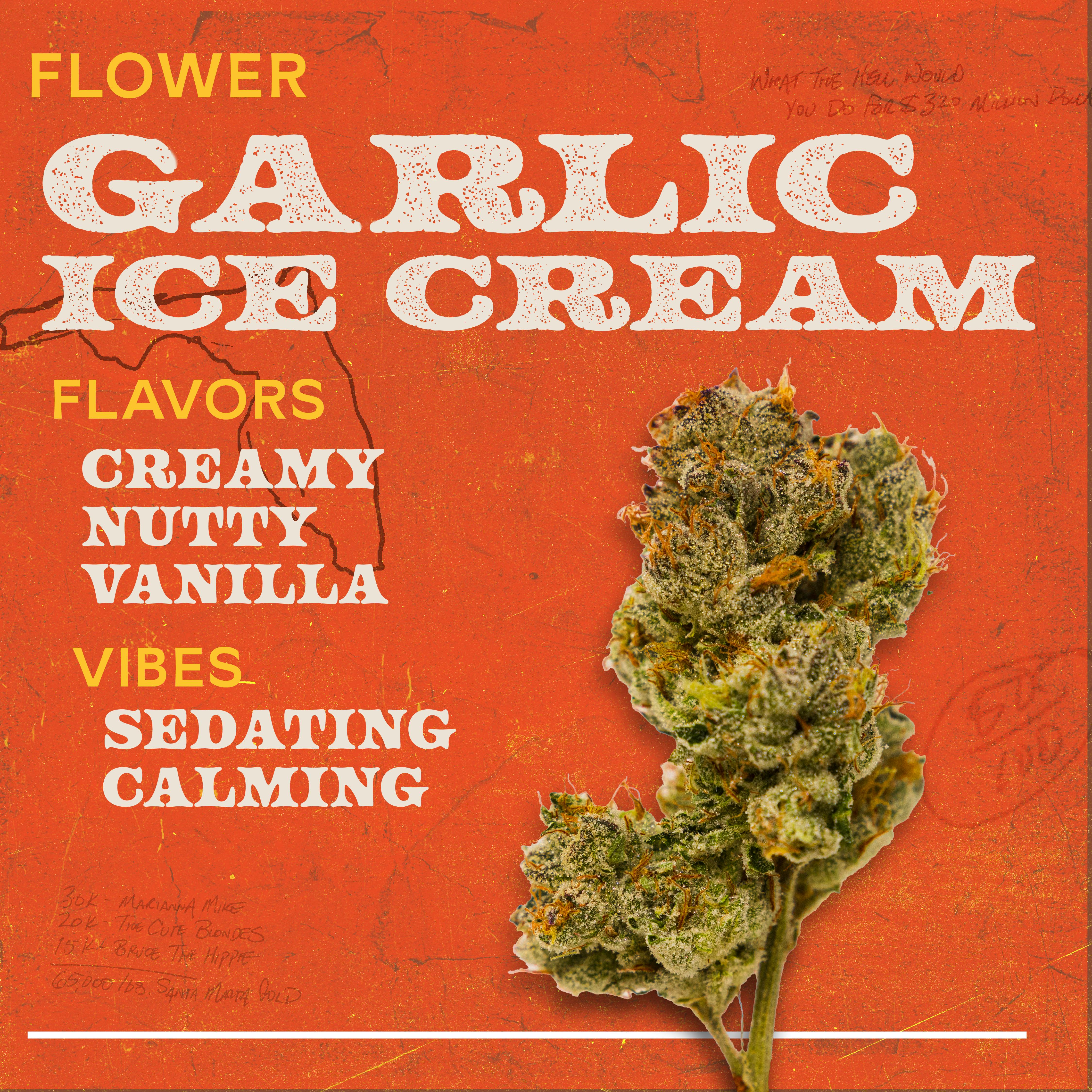 Garlic Ice Cream 3.5g Flower Hybrid - 3.5396g | Flower | Sunburn