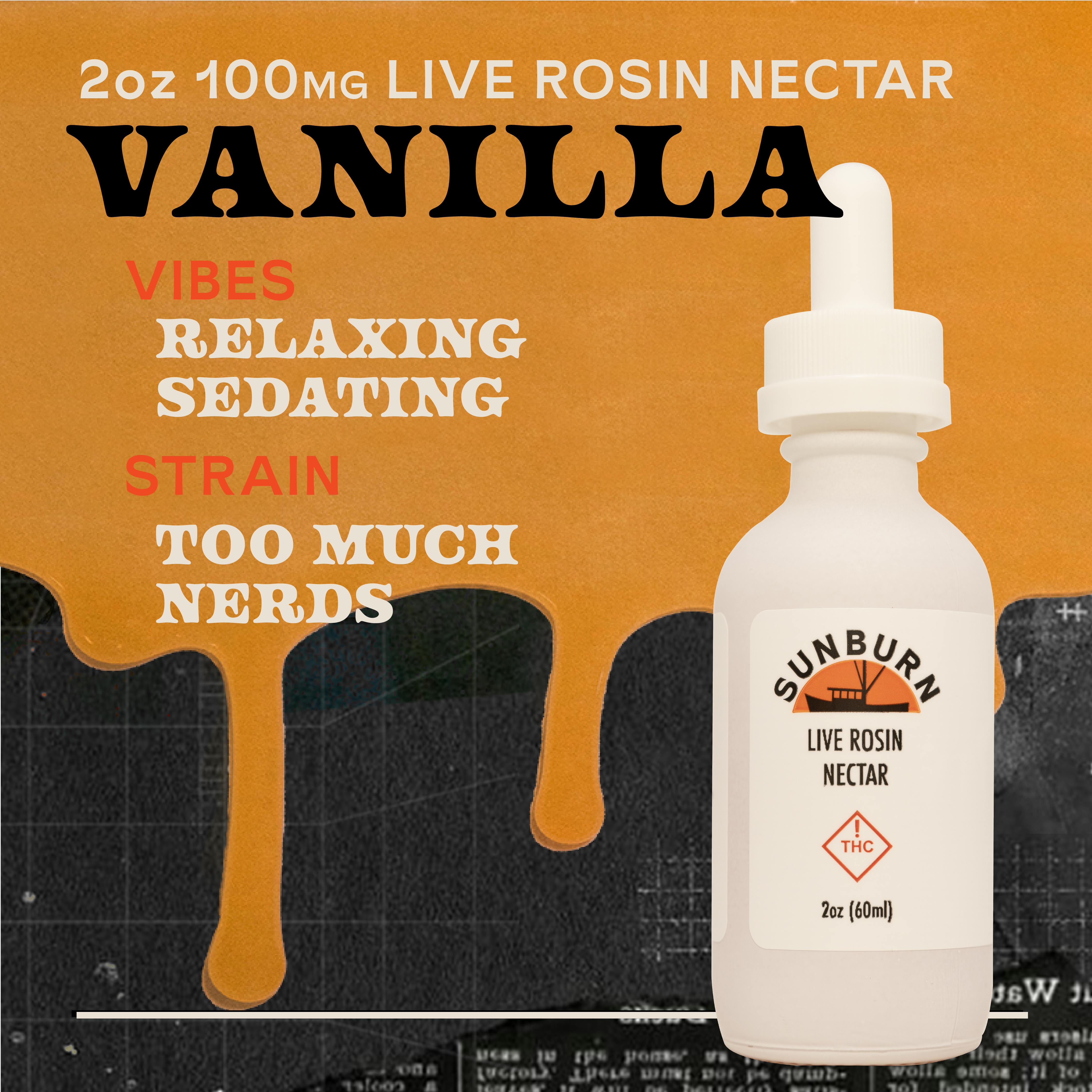 Nectar 100mg 2oz Vanilla Too Much Nerdz - 